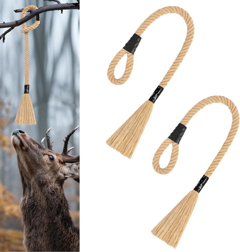 MJZ Deer Scent Rope,31 Inch Mock Scrape Rope Hanging Anywhere, Cotton Highly Absorbent Scent Rope for Deer Hunting Accessories - Image 1